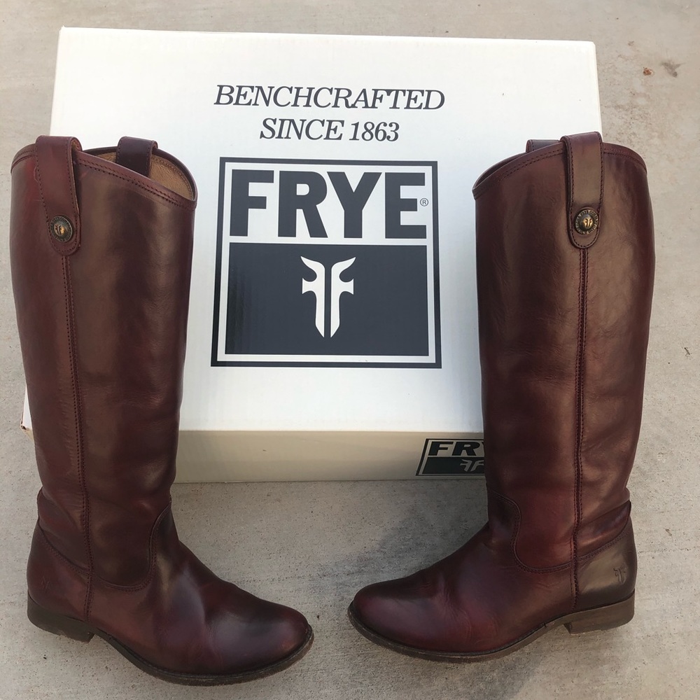 Frye-Melissa Button Pull On Boot, Bordeaux Color